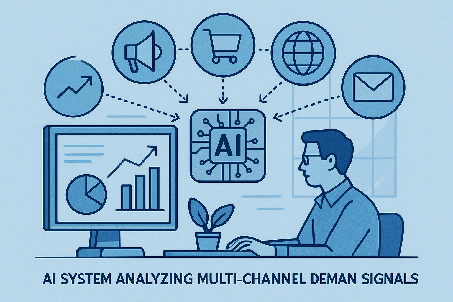 AI system analyzing multi-channel demand signals